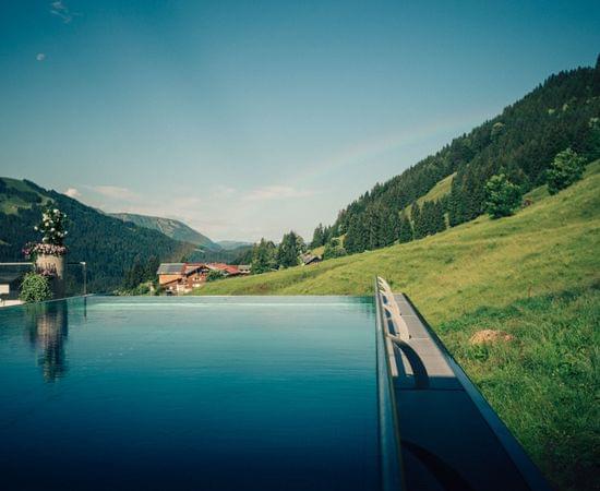 Torghele's Wald + Fluh - Wellenesshotel im Allgäu - Infinity Pool
